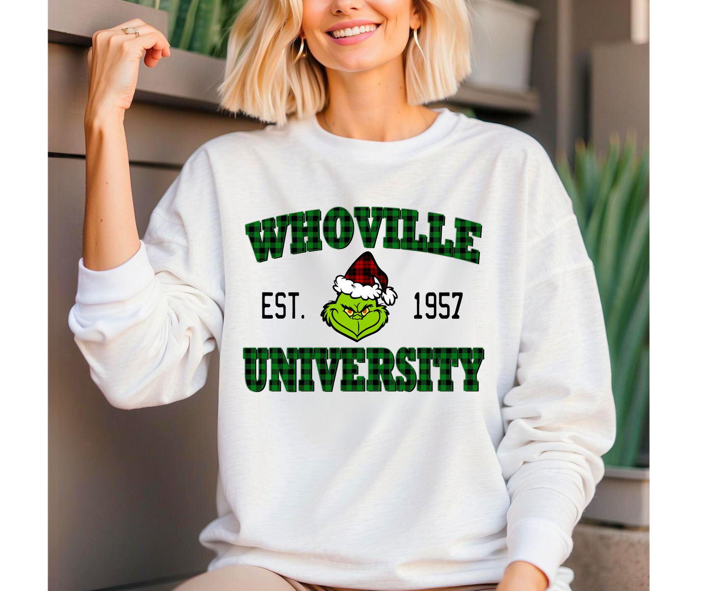 Whoville University Grinch Crewneck
