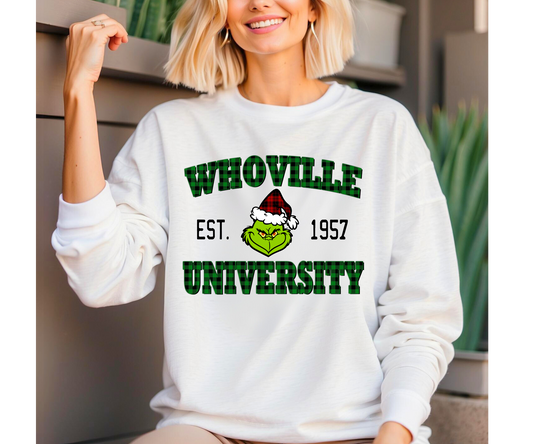 Whoville University Grinch Crewneck