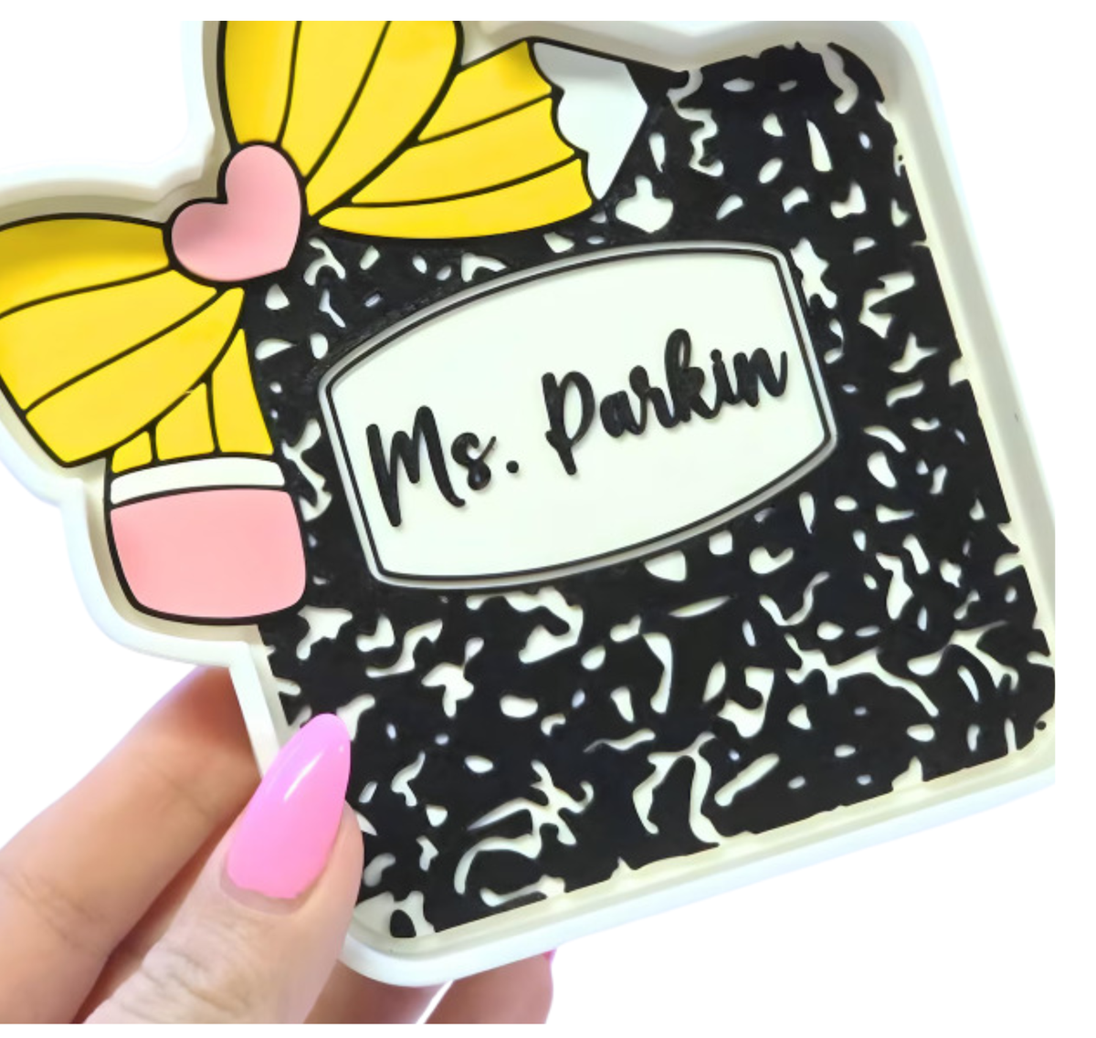 Teacher pencil bow tray