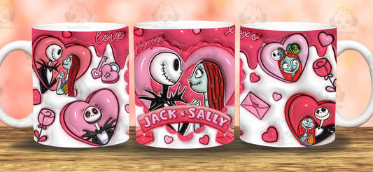 3D Inflated Valentine Horror Couple Valentine Nightmare Mug