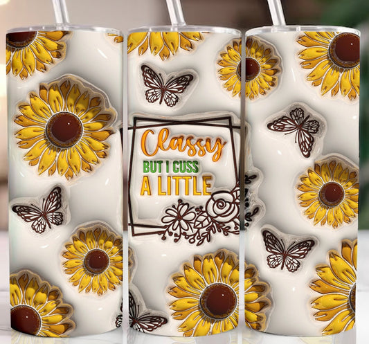 Sunflower and Butterfly Tumbler